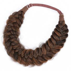 BOBIYA Messy Wide 2 Strands Synthetic Hair Braided Headband Classic Chunky Hair Braid Elastic Stretch Braid Headbands for Women Girl (Auburn) BOBIYA Messy Wide 2 Strands Synthetic Hair Braided Headband Classic Chunky Hair Braid Elastic Stretch Braid Headbands for Women Girl (Auburn)