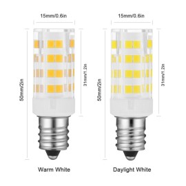 X-Molin T Type LED Light Bulb Mirror Bulbs, Soft Warm White 3K,Make Up Mirror Light Bulb,25W Lighted Mirror Replacement Bulbs, 2 Pack