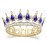 Foyte Baroque Queen Crown and Tiaras Sparkly Rhinestone Wedding Crown Bride Royal Princess Full Tiaras Headpieces for Women (Blue)