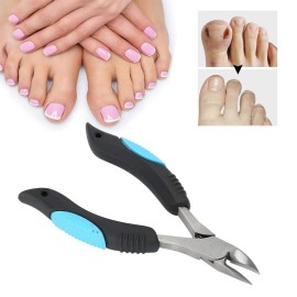 xuuyuu Cuticle Nippers, Fingernail Toenail Cuticle Scissors Pedicure Cutter Tool with Non-slip Handle for Nail Art Salon and Home Ingrown Toe Nail Cuticle Pliers
