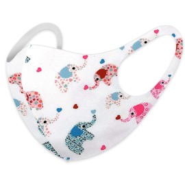 Kid\'s Face Protective Gear Washable and Reusable Unicorn Kitty Animal Themed (Girl_4set)