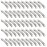 AUEAR, French Barrette Iron Rectangle Hair Clips for DIY Clip Craft Bows (50 Pack, 2 Inch 50mm)