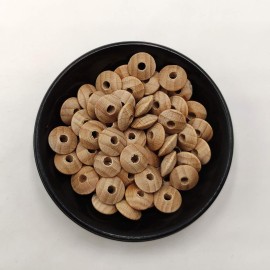 100pcs Beech Wooden Abacus Beads Unfinished Loose Round Spacer Shape DIY Handmade Mom Necklace Making Family Charm Decoration(Abacus Beads 100pcs)
