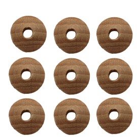 100pcs Beech Wooden Abacus Beads Unfinished Loose Round Spacer Shape DIY Handmade Mom Necklace Making Family Charm Decoration(Abacus Beads 100pcs)