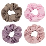Ivyu Silk Satin Scrunchies - No Crease Hair Ties for Women, Thick Hair Ponytail Holders with Soft Elastic Bands