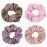 Ivyu Silk Satin Scrunchies - No Crease Hair Ties for Women, Thick Hair Ponytail Holders with Soft Elastic Bands