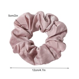 Ivyu Silk Satin Scrunchies - No Crease Hair Ties for Women, Thick Hair Ponytail Holders with Soft Elastic Bands
