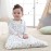 Mosebears Sleep Sack Baby Winter Wearable Blanket with 2-Way Zipper,2.5 TOG Cotton Sleep Sack Unisex (White Star, 6-12 Months)