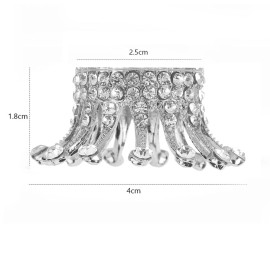 Nail Art Storage Holder, Stainless Steel Crown Design Manicure Holder, Nail Art Brush Holder Nail Art Pen Displaye Stand