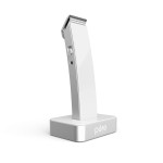 Pure Enrichment TRYM Lithium Rechargeable Beard Trimmer - 11-Piece Grooming Kit with Cordless Use, Charging Dock, 4 Trim Attachments, Cleaning Brush, Clipper Oil, and Drawstring Travel Bag (White)