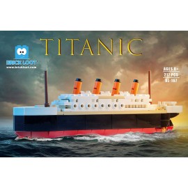 Brick Loot Titanic Micro Building Blocks Set - 217-Piece DIY Ship Model Kit, Mini Bricks for Adults & Kids, 3D Puzzle STEM Toy, Collectible Display, Gift for Ship Lovers & Puzzle Fans (Medium)
