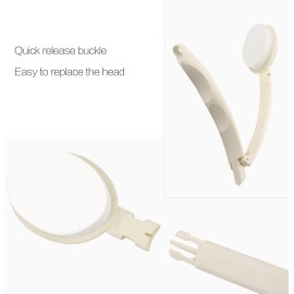 LFJ Lotion Applicator with Long Curved Handle for Back,Legs,Feet Self Application of Sunscreen, Sunless Self-Tanning, Skin Cream, Acne