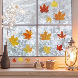 Decalplanet Maple Leaf Wall Art Stickers Autumn Leaves Falling Wall Decals for Living Room Bedroom Nursery Kids Wall Decor