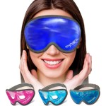 MyHalos Gel Eye Mask - Reusable Cold Eye Mask with Adjustable Straps- Our Soothing Eye Gel Mask Helps Puffy Eyes, Dark Circles and Hangovers - Our Eye Ice Pack Also Relieves Sinus Pain & Headaches