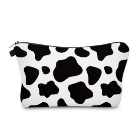 Aiphamy Cute Travel Makeup Bag Cosmetic Bag Small Pouch Gift for Women (Cow Print)