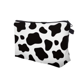 Aiphamy Cute Travel Makeup Bag Cosmetic Bag Small Pouch Gift for Women (Cow Print)