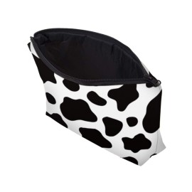 Aiphamy Cute Travel Makeup Bag Cosmetic Bag Small Pouch Gift for Women (Cow Print)