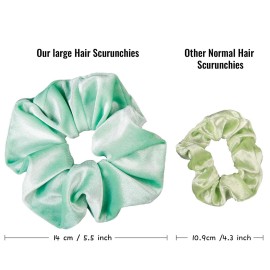 Whaline Pastel Hair Scrunchies Large Velvet Elastic Scrunchy Bobbles Ice Cream Color Hair Bands Soft Hair Ties Hair Accessories for Girls Women, 6 Colors