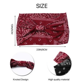 GORTIN Extra Wide Headbands for Women Boho Head Wraps Stretchy African Turban Hairband Motorcycle Hair Accessories Pack of 3