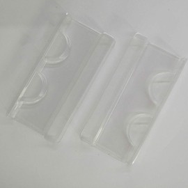 25 Pieces Clear Rectangle Eyelash Tray Holder Plastic False Eyelash Tray Container for False Eyelash Storage Case Packaging Box Cosmetic Container