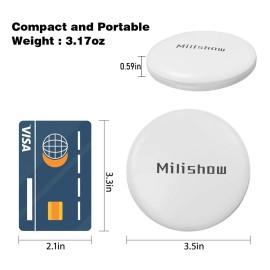 Milishow Compact Mirror with LED Light,1x/10x Magnifying Rechargeable Mirror,3.5in, Dimmable Travel Mirror for Purse,Pocket,Handheld 2-Sided Makeup Mirror