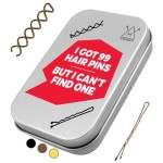 Hawwwy 110 Ultimate Bobby Pins (2 inches), Premium Set - Includes 10 Spin Pins Plus 100 Bobby Pins In Robust Storage Tin - Your Ideal Bobby Pin Choice - Brown Combo