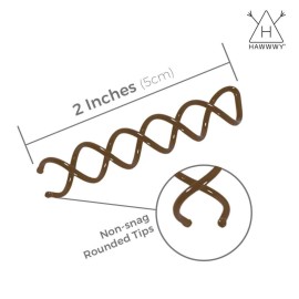 Hawwwy 110 Ultimate Bobby Pins (2 inches), Premium Set - Includes 10 Spin Pins Plus 100 Bobby Pins In Robust Storage Tin - Your Ideal Bobby Pin Choice - Brown Combo Hawwwy 110 Ultimate Bobby Pins (2 inches), Premium Set - Includes 10 Spin Pins Plus 100 Bobby Pins In Robust Storage Tin - Your Ideal Bobby Pin Choice - Brown Combo