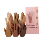 Practice Hand for Acrylic Nails Silicone Female Mannequin Life Size Hand with Insertable Nails for Nail Art Beginners/Nail Salon Artists Single Hand Color 3