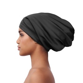 Satin Lined Sleep Cap Slap Hat Night Cap for Pineapple Hair Adjustable Satin Bonnet for Women Satin Lined Sleep Cap Slap Hat Night Cap for Pineapple Hair Adjustable Satin Bonnet for Women