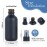 YONKAN 2oz Glass Spray Bottle, Fine Mist Boston Glass Bottles with Black Fine Mist Sprayer Small Clear Bottles for Essential Oils, Bath, Beauty, Hair & Cleaning, Black, Pack of 24