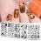 KADS 5pcs Nail Stamp Plates Set Halloween Nails Art Stamping Plate Thrill Pattern Bat Spider Skeleton Pumpkin Lantern Witch
