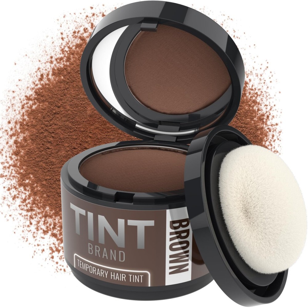 TINT Root Cover Up Hair Powder for Women & Men, Brown, Gray Hair Concealer, Root Touch Up Powder TINT Root Cover Up Hair Powder for Women & Men, Brown, Gray Hair Concealer, Root Touch Up Powder