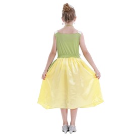 WonderBabe Princess and The Frog Dress Fairy Costume for Girls Birthday Party Fancy Dress Up Outfit Kids Halloween Costume 3 4T WonderBabe Princess and The Frog Dress Fairy Costume for Girls Birthday Party Fancy Dress Up Outfit Kids Halloween Costume 3 4T
