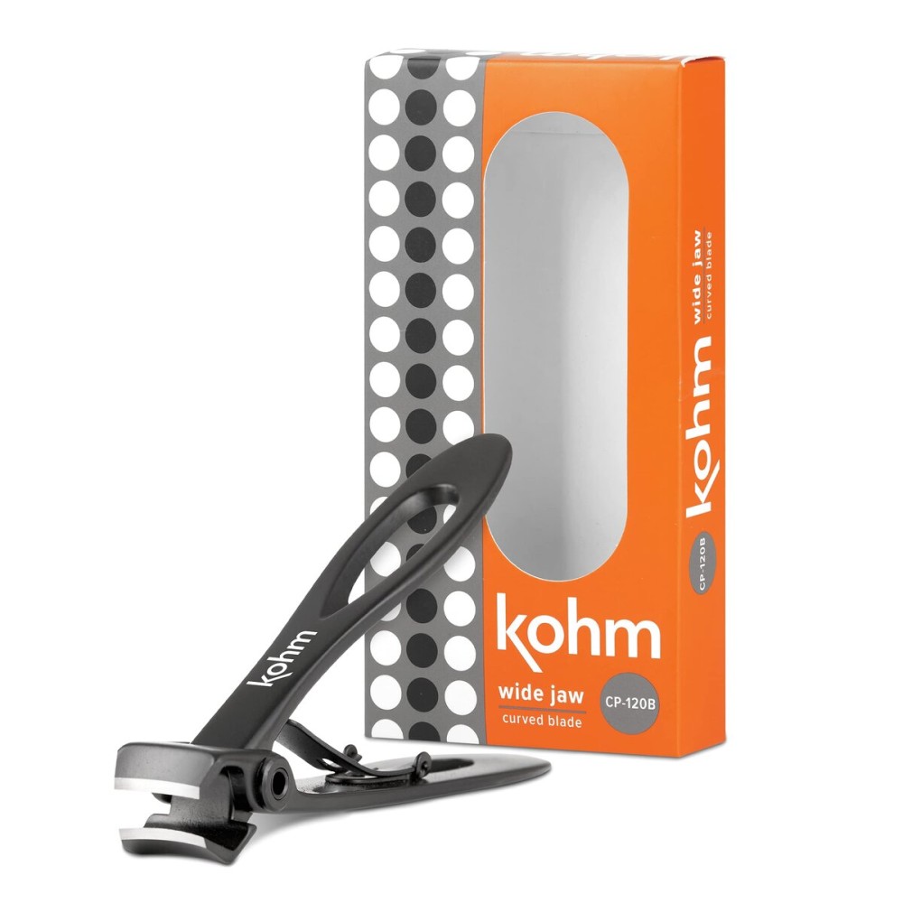 KOHM Nail Clippers for Thick Nails - Heavy Duty, Sharp Wide Mouth Professional Fingernail and Toenail Clippers for Men, Women & Seniors, Black KOHM Nail Clippers for Thick Nails - Heavy Duty, Sharp Wide Mouth Professional Fingernail and Toenail Clippers for Men, Women & Seniors, Black