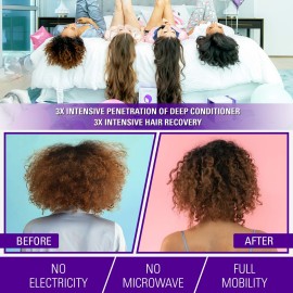 everHot Instant Heat Thermal Cap - 3 Hours Heat - NO Electricity NO Microwave - Heat Cap for Deep Conditioning (3 PACK - SWEET TRIO) everHot Instant Heat Thermal Cap - 3 Hours Heat - NO Electricity NO Microwave - Heat Cap for Deep Conditioning (3 PACK - SWEET TRIO)