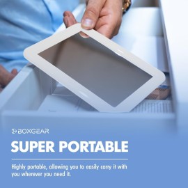 Boxgear Magnetic Locker Mirror - 5 x 7- for School Locker, Bathroom, Household Refrigerator, Locker Accessory, Workshop Toolbox or Office Cabinet (White) Boxgear Magnetic Locker Mirror - 5 x 7- for School Locker, Bathroom, Household Refrigerator, Locker Accessory, Workshop Toolbox or Office Cabinet (White)