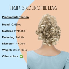 CAISHA Jumbo Hairpiece Scrunchy Updo Voluminous Curly Messy Bun Blond Mix G15L