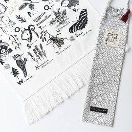 Wee Gallery Woodland Animal Alphabet Tapestry - Organic Cotton Fabric Wall Art Adds Texture and Style to Bedroom, Nursery, or Play Room Decor - Educational Gift for Baby and Kids