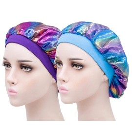 Kids Bonnets for Girls Curly Hair - Satin Sleep Caps, Hair Cover for Sleeping, Silk Night Cap