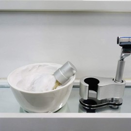 Bicrops Ceramic Shaving Bowl For Men, Wide Mouth Shaving Cream Cup, Large Capacity, Easier to Lather