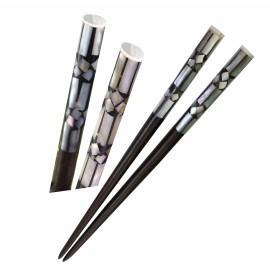 Wooden Hair chopsticks, The Head of Top Inlay with Mother of Pearl by Hand, Unique Decorative Wooden Hair Sticks, Vintage Hair Chopsticks for Women, Mother\'s Day Gifts for Mom, Wife, Sister (Style 2)