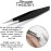 SIVOTE Lash Tweezers for Eyelash Extensions, Hand Calibrated Straight & Curved Tip, Pack of 2, Black