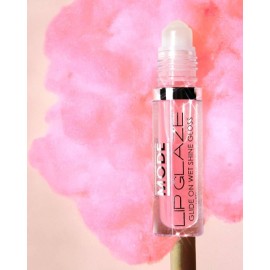 MODE Lip Glaze Flavored Lip Gloss Yummy COTTON CANDY Flavor, Roll On Sweet Wet Delicious Nourishing Shine, Hydrating Moisturizing Natural Skincare Fruit Oils, Made in NY USA