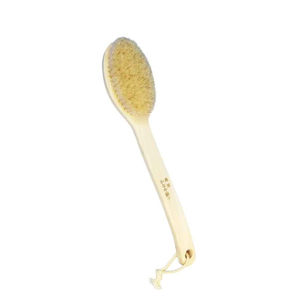 Japanese Body Brush for Bath or Dry Brushing, Exfoliation, Cellulite Treatment, Long Handle, Soft Japanese Body Brush for Bath or Dry Brushing, Exfoliation, Cellulite Treatment, Long Handle, Soft