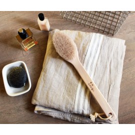 Japanese Body Brush for Bath or Dry Brushing, Exfoliation, Cellulite Treatment, Long Handle, Soft Japanese Body Brush for Bath or Dry Brushing, Exfoliation, Cellulite Treatment, Long Handle, Soft