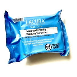 LACURA Face Care Make-Up Removing Cleansing Towelettes 25ct