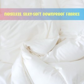 Baby Crib Comforter/Duvet/Blanket All Season 100% Natural White Goose Down Filled,Noiseless 500 Thread Count 100% Cotton Fabric 750+Fill Power (White, 45x60in)