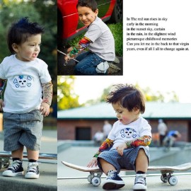 Acfun 6pcs Temporary Tattoo Sleeve for Kids Boy Girls, Fake Slip on Arm Sunscreen Sleeves for Outdoor Sports Riding Cycling, B Acfun 6pcs Temporary Tattoo Sleeve for Kids Boy Girls, Fake Slip on Arm Sunscreen Sleeves for Outdoor Sports Riding Cycling, B