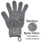 Exfoliating Gloves with Hanging Loop - 1 Pair Bamboo Charcoal Bath/Shower Gloves, Bath Gloves for Shower Exfoliating and Ingrown Hair/Dead Skin Remover - Bamboo Charcoal - Exfoliator Mitt Scrub Gloves
