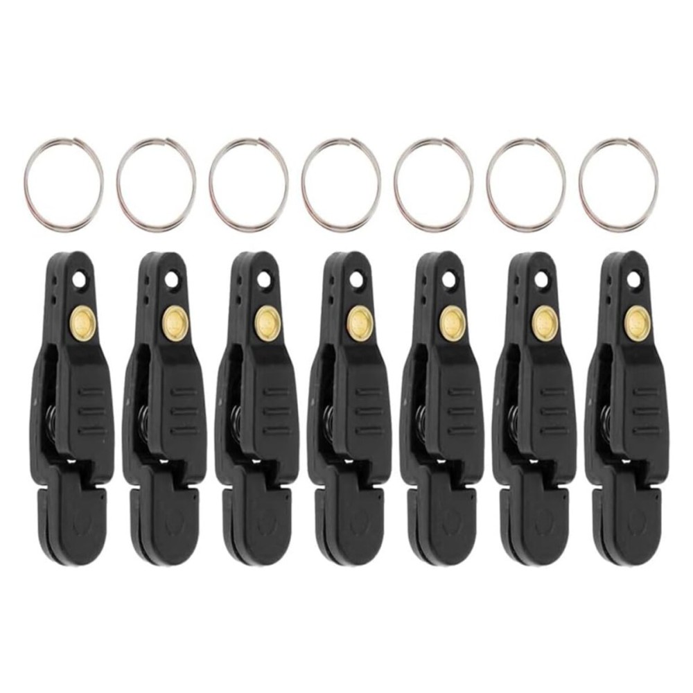 Uncedaran Line Clip Snap Weight Release Clip for Offshore Fishing Planer Board Kite Heavy Tension Snap Release Clip Downriggers Outrigger Release Clips (7pcs Black)